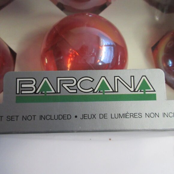 9 BARCANA Pink Iridescent Plastic Ornament Globe Light Covers CANADA Vintage 3" - Picture 9 of 12